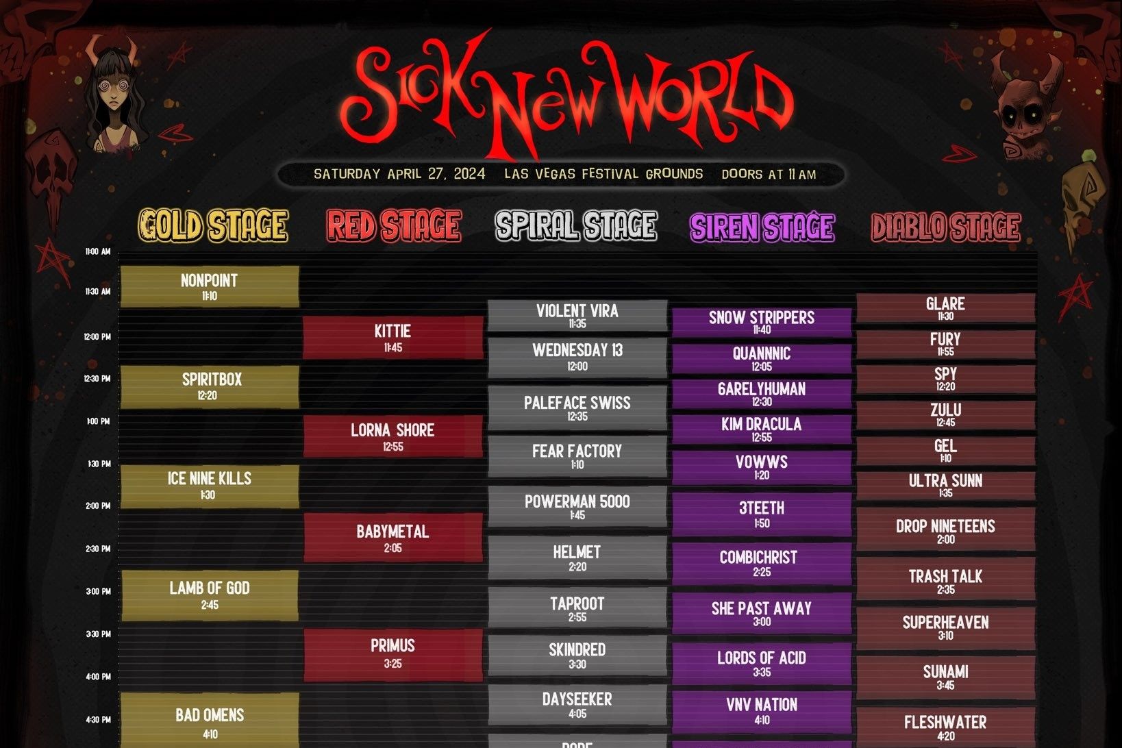 Sick New World 2024 Set Times Released