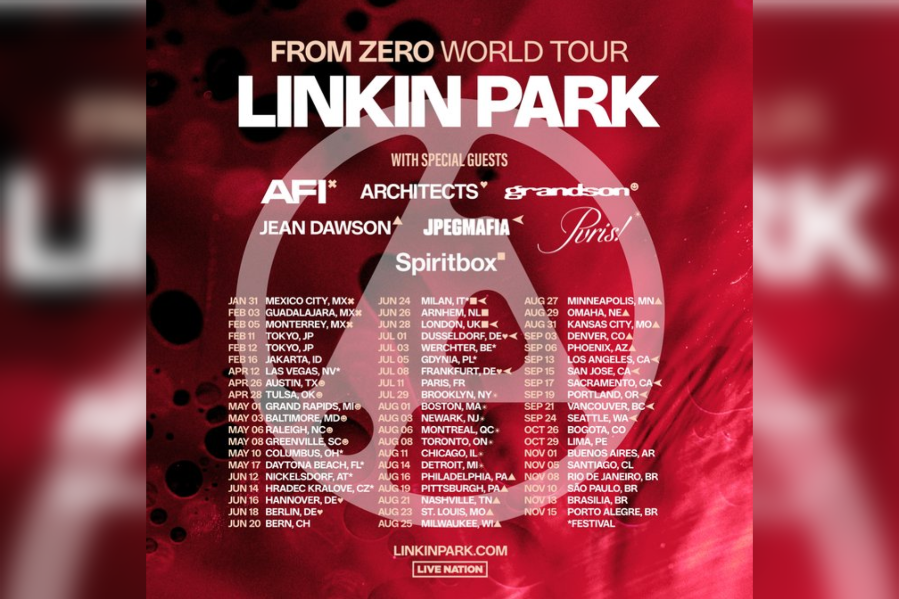 Linkin Park VIPGOLD限定特典 2025 LINKIN PARK VIP GOLD限定特典グッズ一式＋来場者限定カード LINKIN