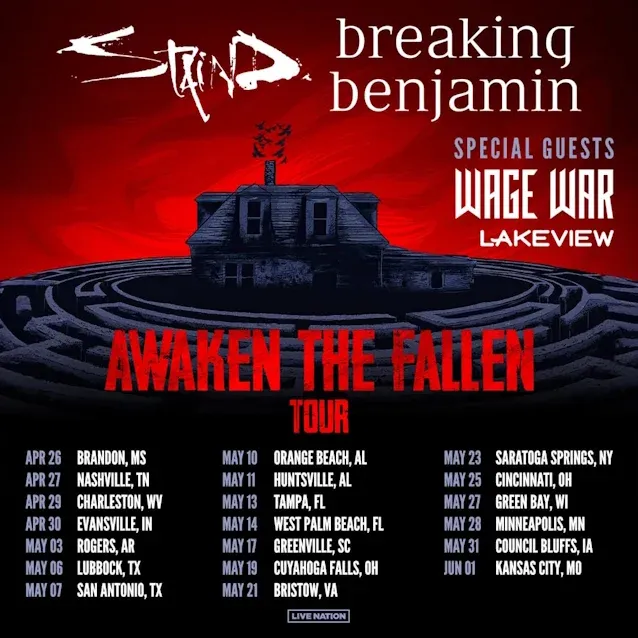 Staind and Breaking Benjamin join forces for spring U.S. tour